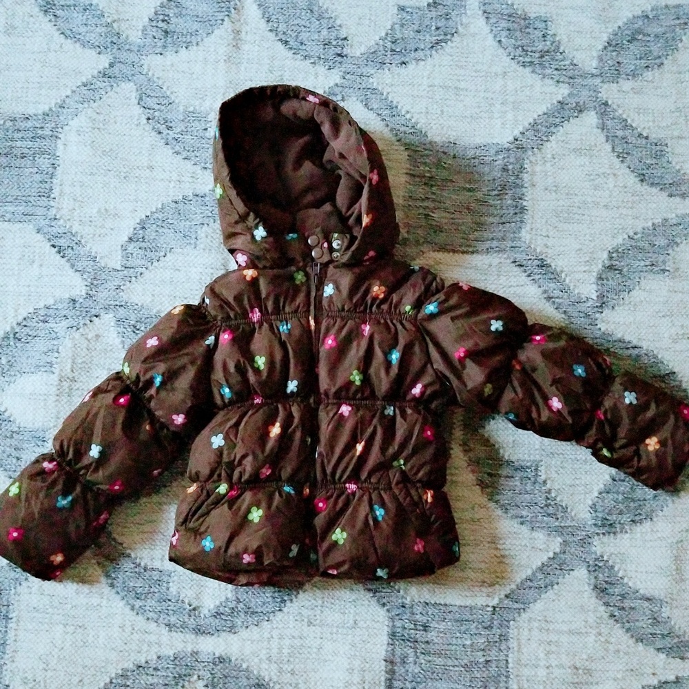 Gymboree hooded puffy jacket girls 5-6